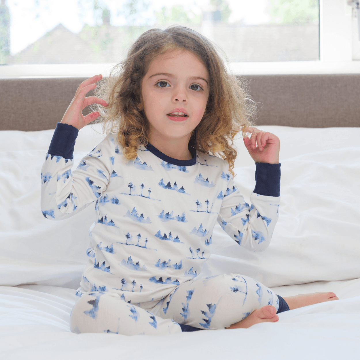 Available in ages between 2 and 6 years old. Twopiece matching pajama