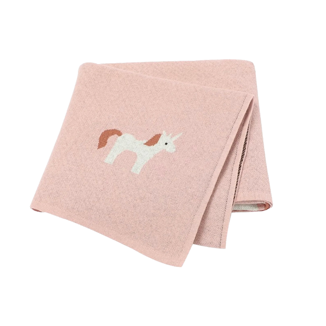 Pink Unicorn 100% Cotton Blanket