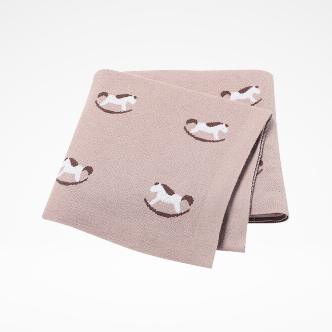 Cotton Muslin Cloths With Wooden Animal