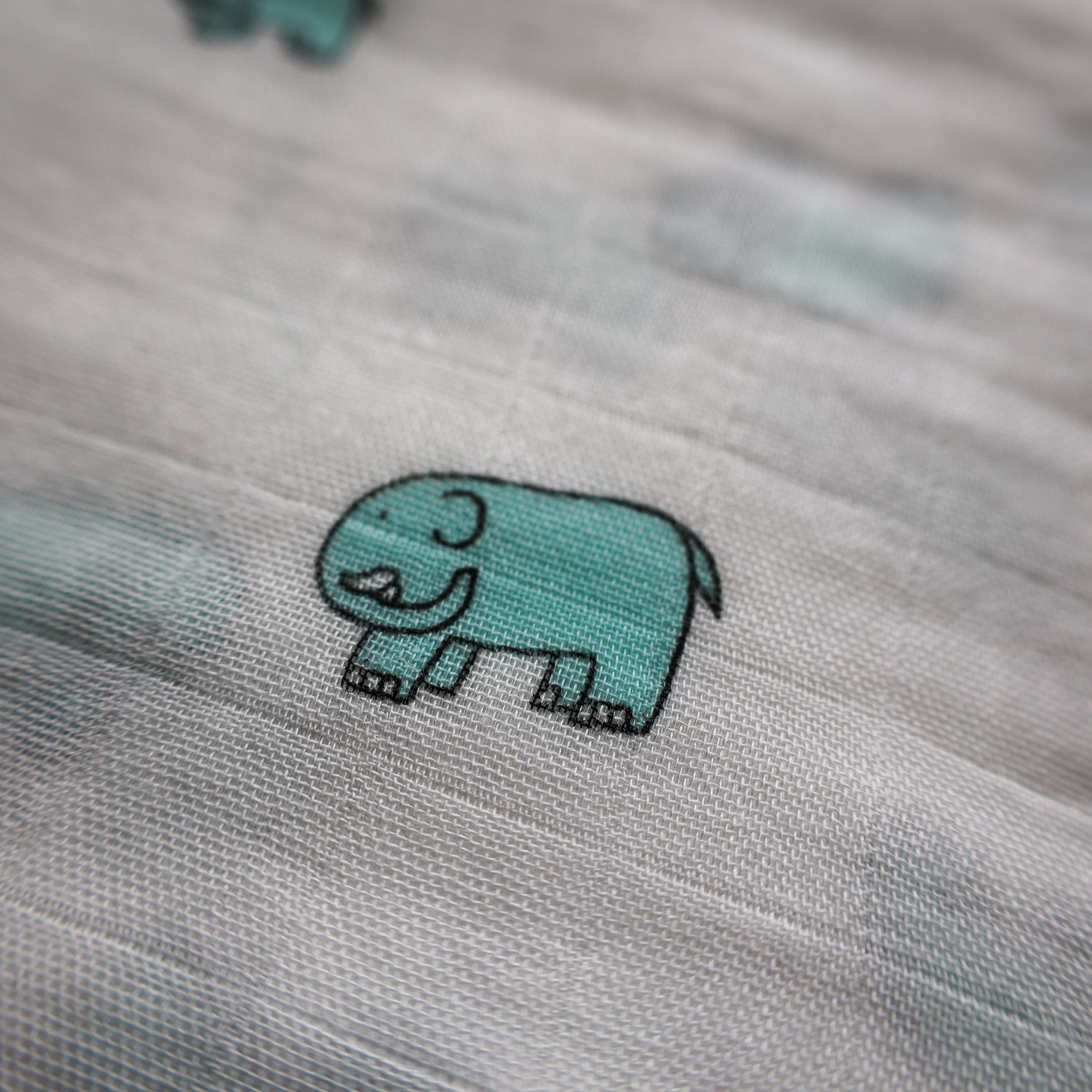 Baby Elephant Large Muslin Blanket