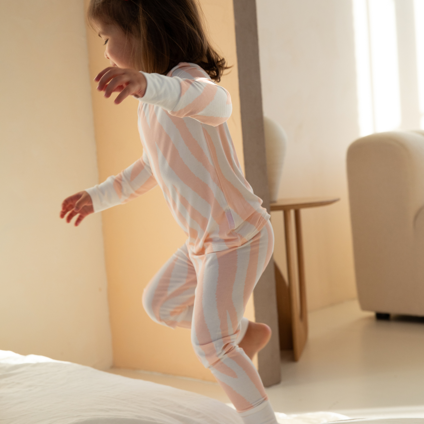 Pyjamas-set för barn med zebramönster