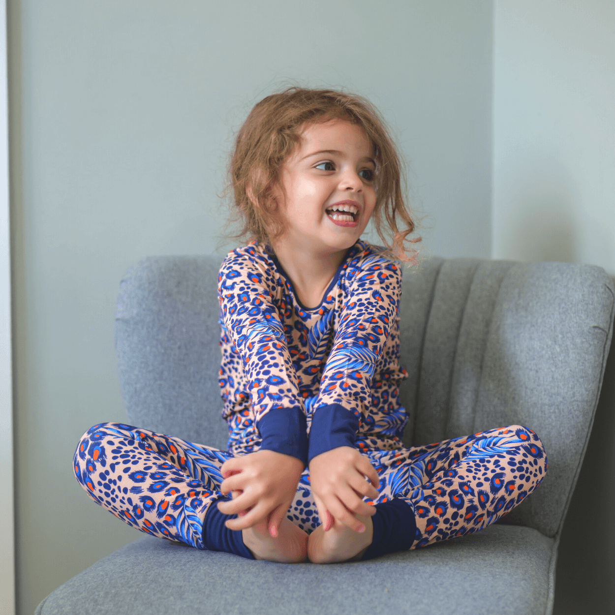 Children's PJ Set Pink Leopard - Zipster