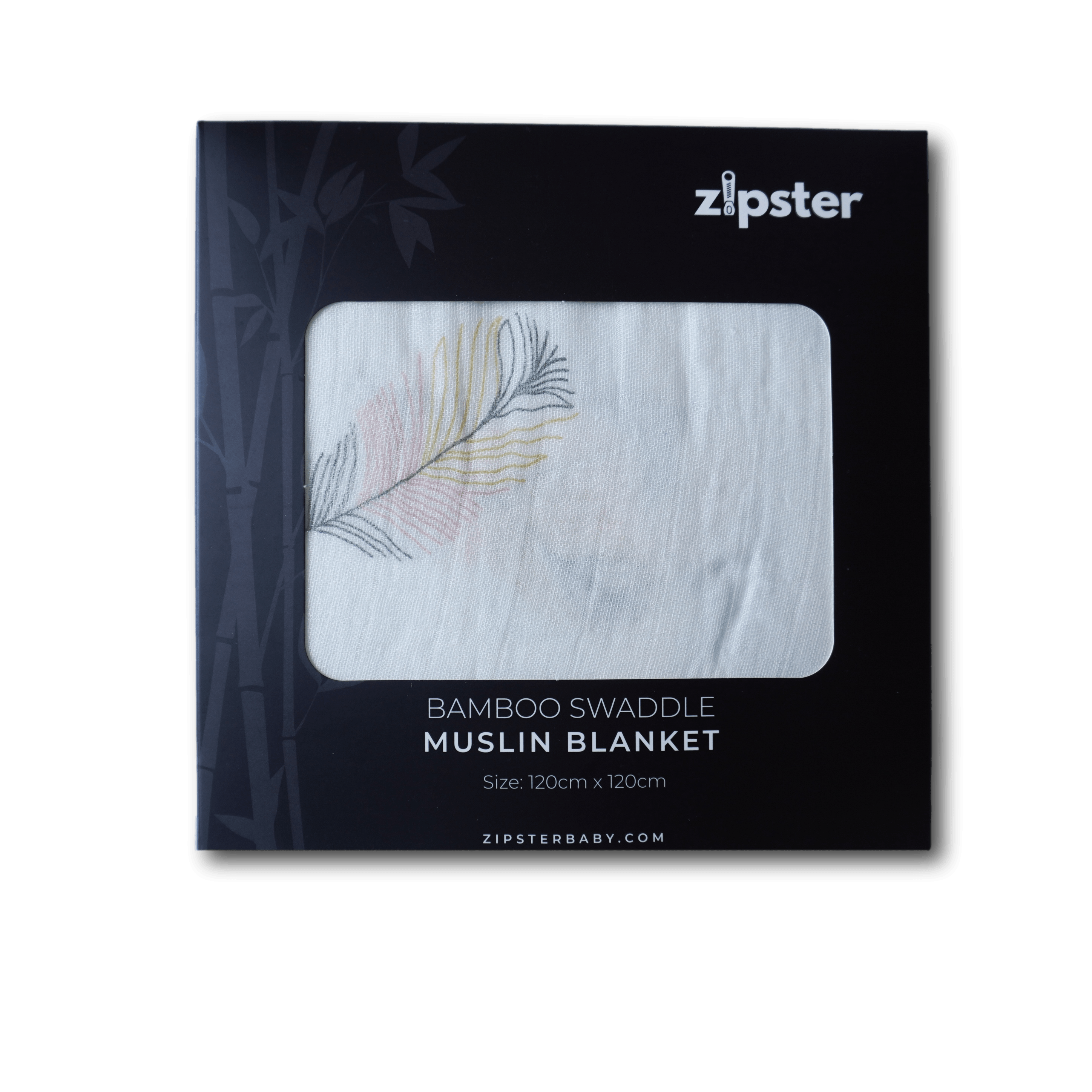 Feathers Large Muslin Blanket - Zipster