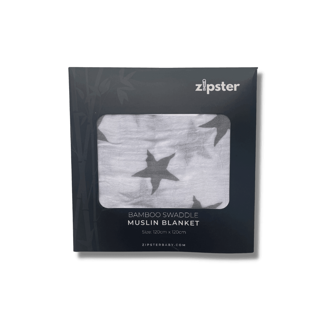 Stars Large Muslin Blanket - Zipster